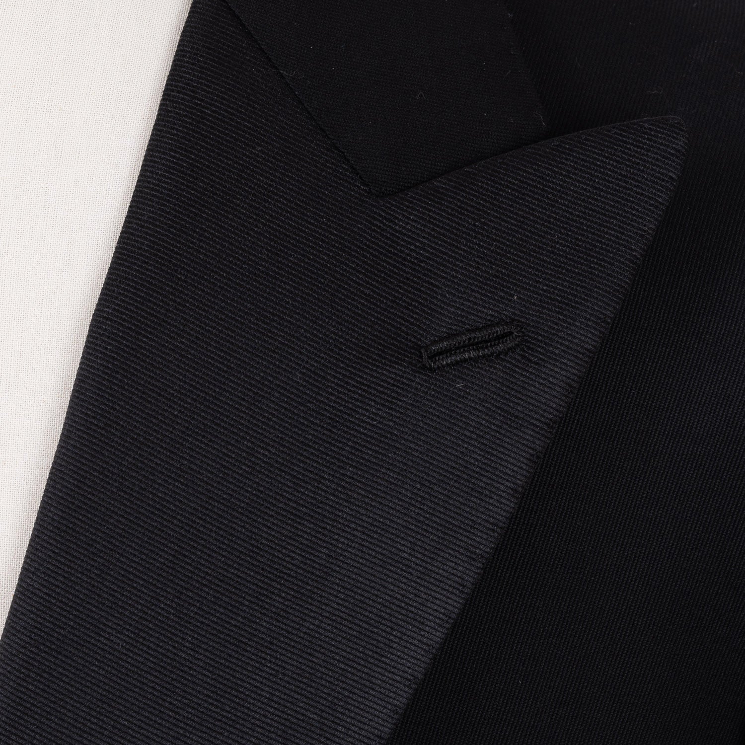 Black Tuxedo "San Carlo" made of English Barathea Wool - purely handmade